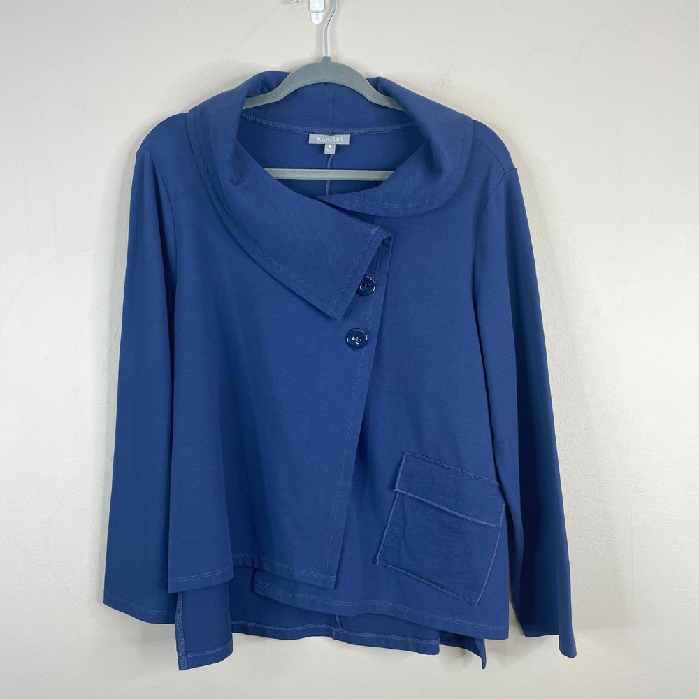 Habitat Asymmetrical Artsy Jacket Women Medium Lagenlook Minimalist Capsule Chic